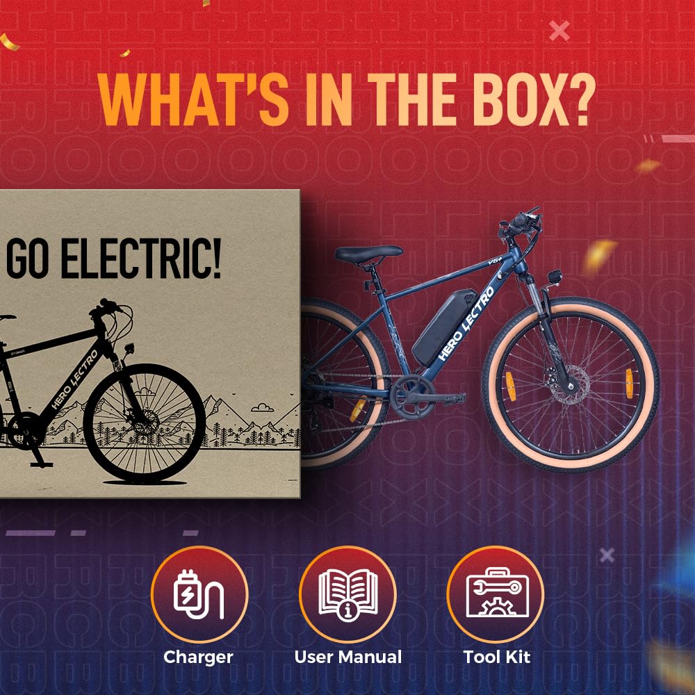 Hero Lectro Y5 Plus electric cycle box contents charger toolkit user manual included