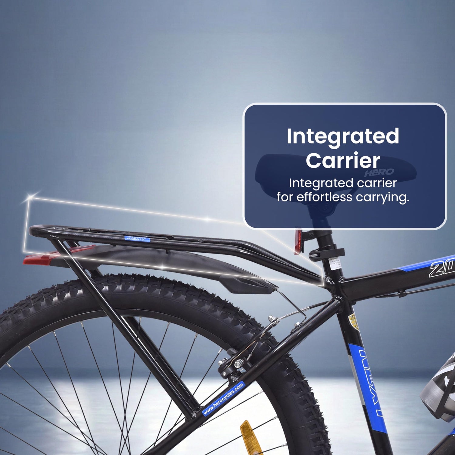 Hero Next 26T MTB Cycle Integrated Rear Carrier for Everyday Utility