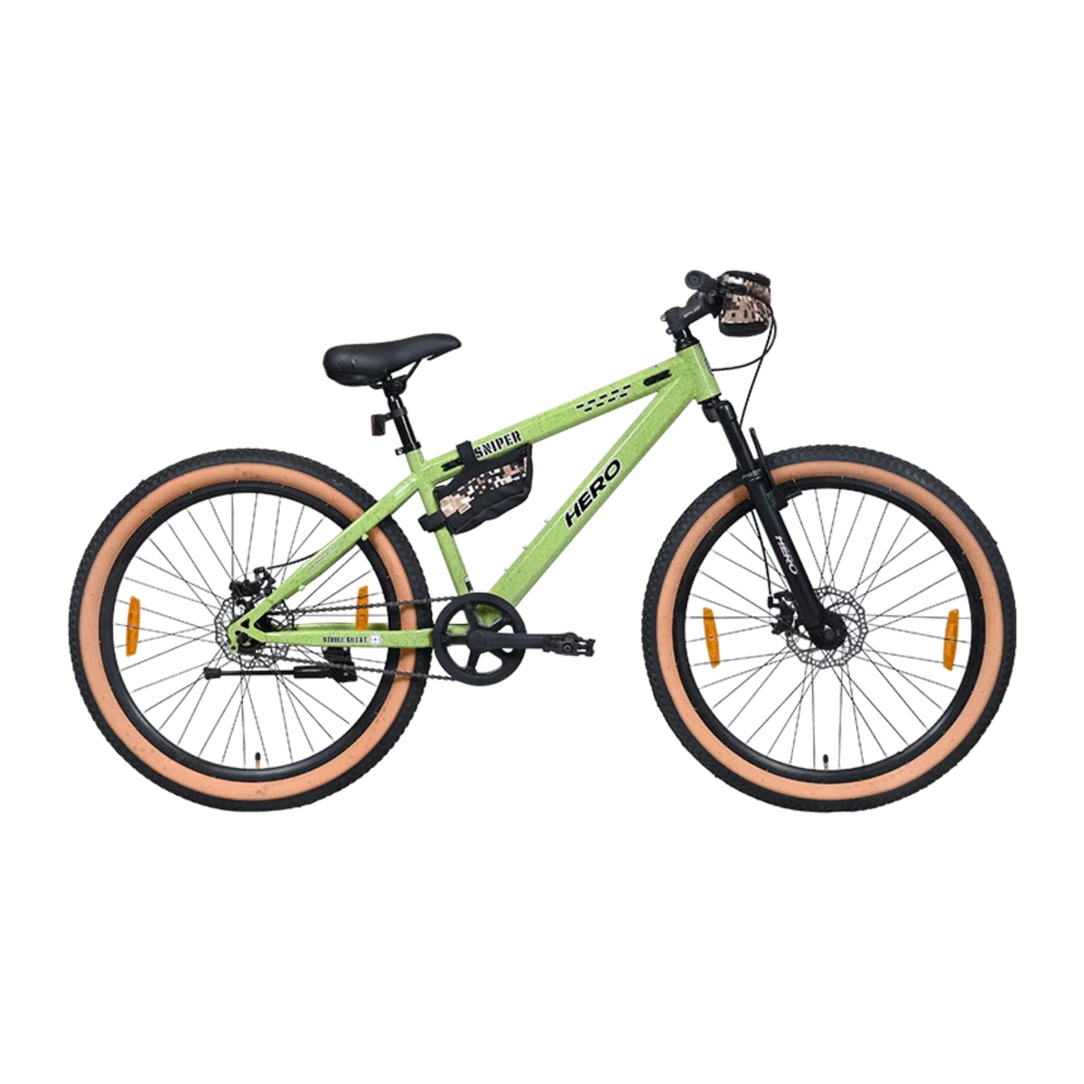 Hero Sniper green MTB cycle side view