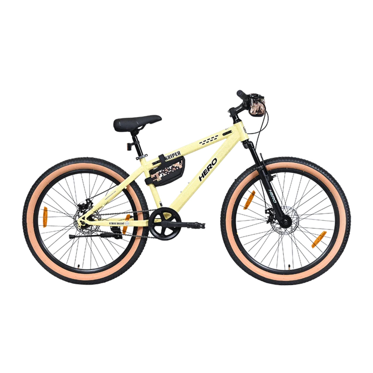 Hero Sniper yellow MTB cycle side view