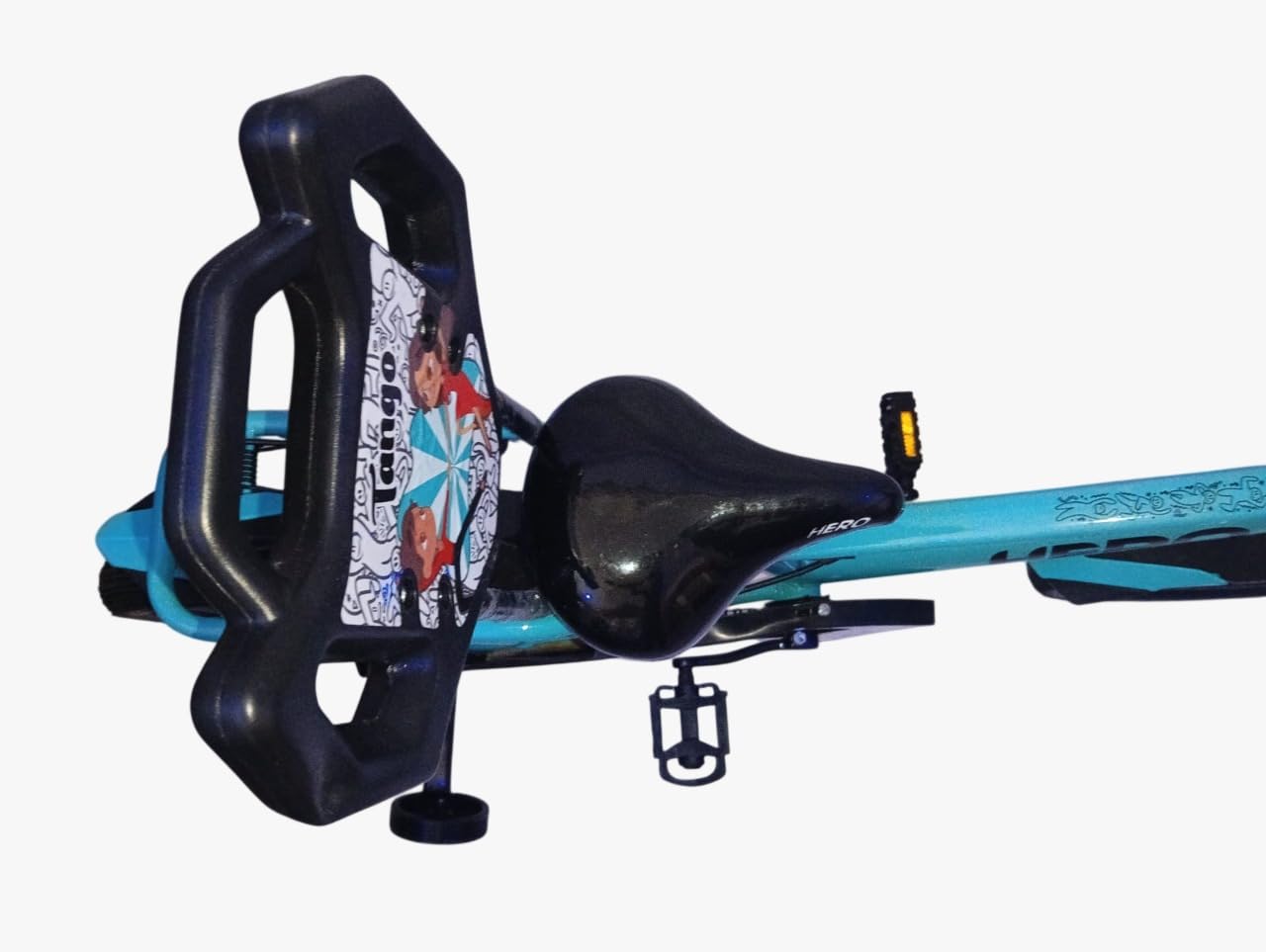 Hero Tango Kids Cycle Blue Comfortable Cushioned Seat with Safety Backrest