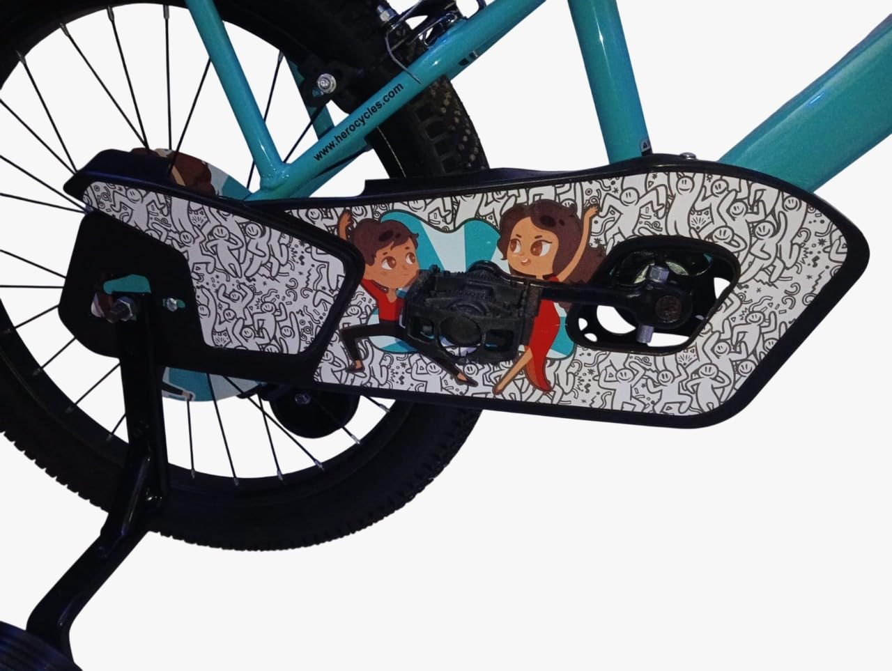 Hero Tango Kids Cycle Blue Full Chain Cover with Cartoon Graphics