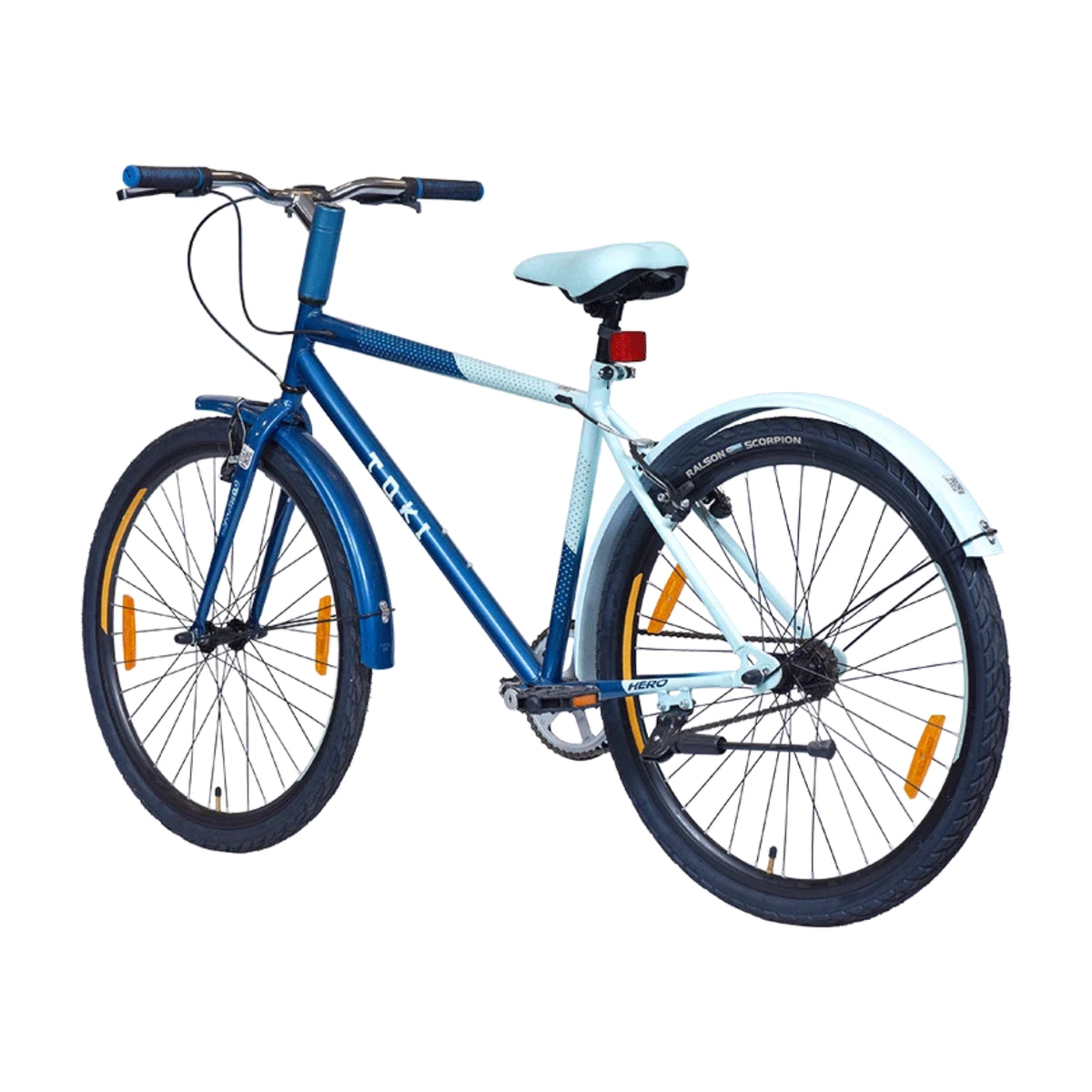 Hero Toki 26T blue cyan single speed bicycle side view
