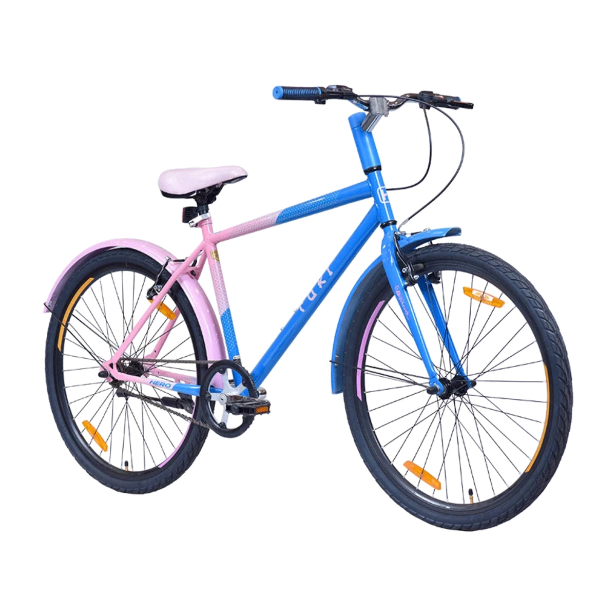 Hero Toki 26T blue pink single speed bicycle