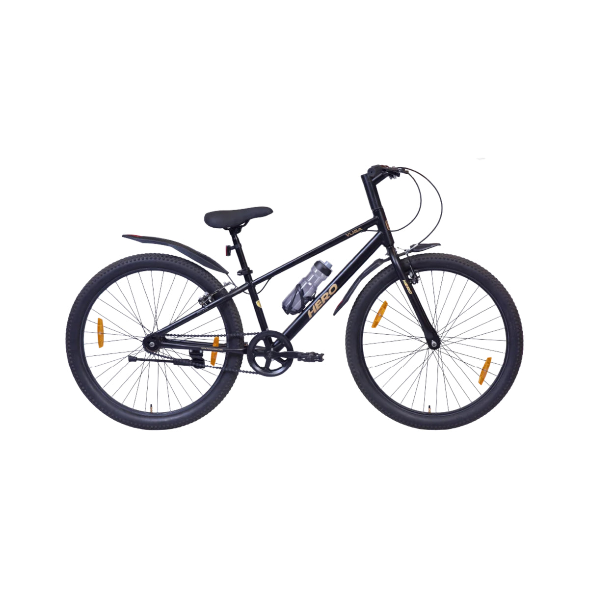 Hero Yuga black bicycle side view