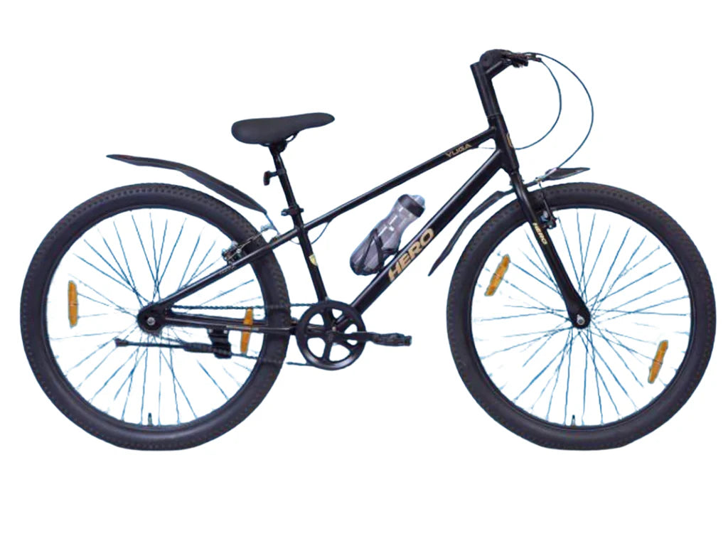 Hero Yuga Sports Cycle Black Single Speed Steel Frame with V Brakes