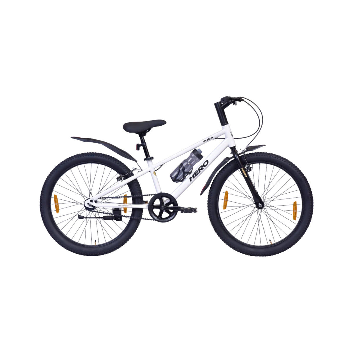 Hero Yuga white bicycle side view
