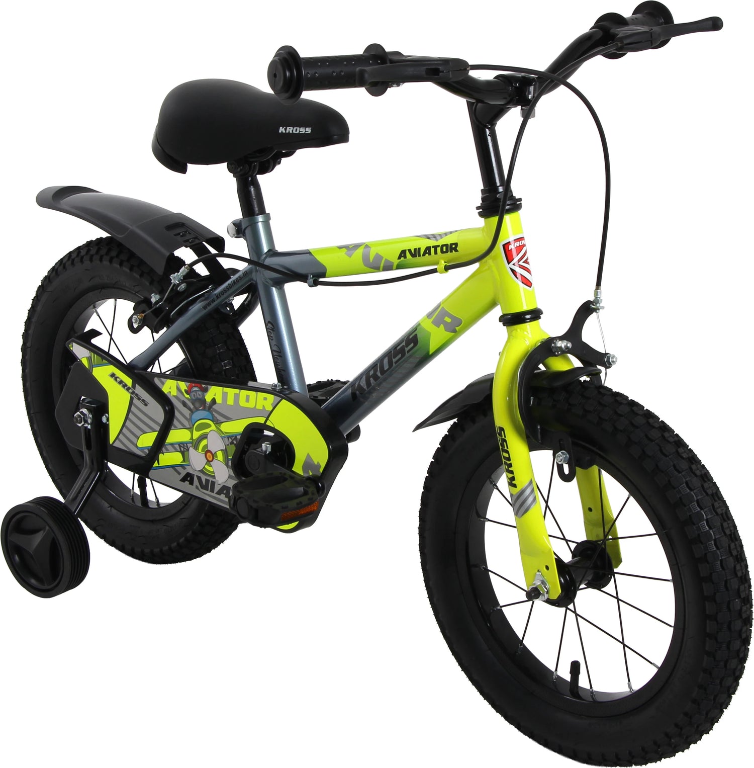 Kross Aviator Kids Bicycle Green Grey for Boys and Girls