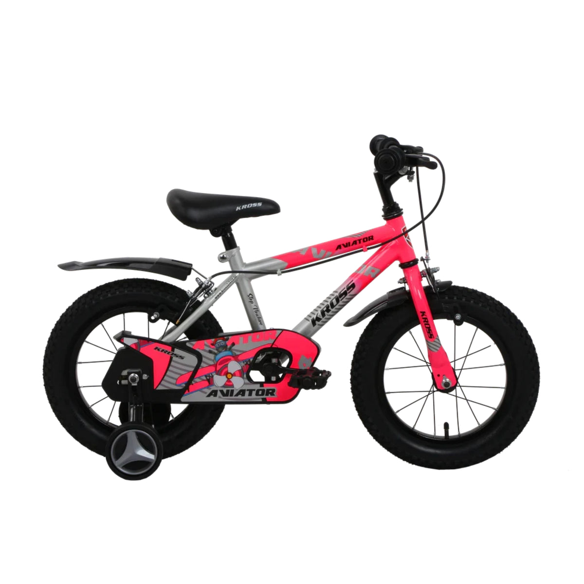 Pink Kross Aviator cycle shown in full side profile