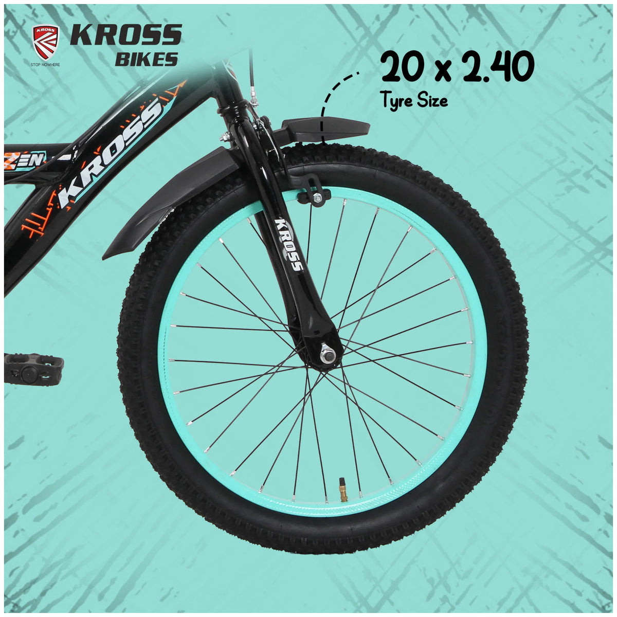 Kross Benzen 20T black kids cycle 20 x 2.40 tyre