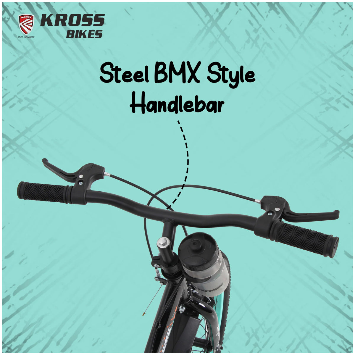 Kross Benzen 20T black kids cycle steel BMX style handlebar