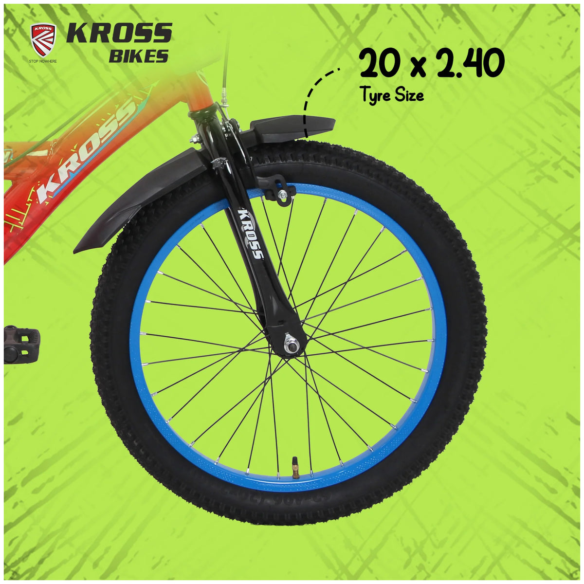 Kross Benzen 20T red kids cycle 20 x 2.40 tyre