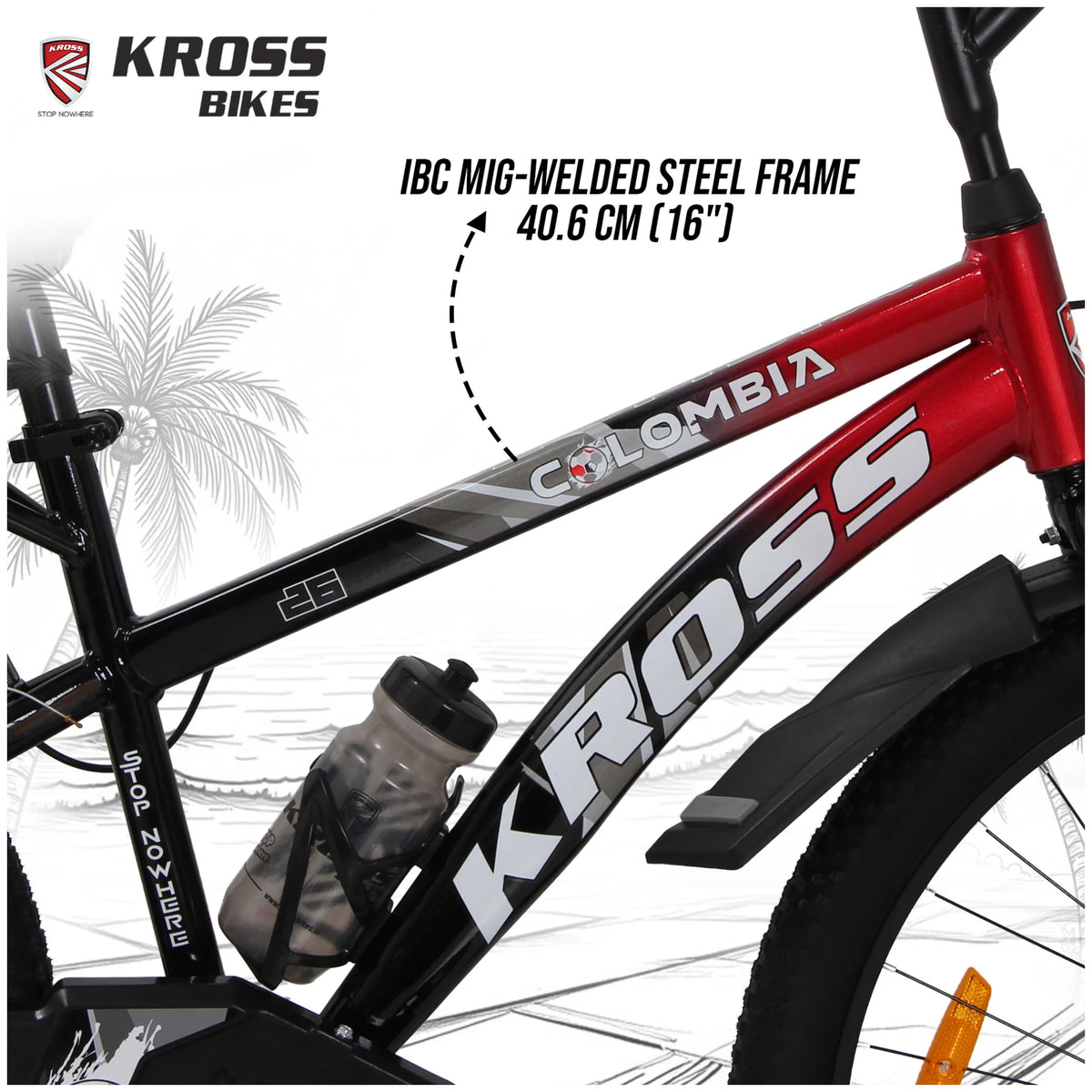 Kross Colombia 26T bicycle high strength MIG-welded steel frame 40.6 cm 16 inch