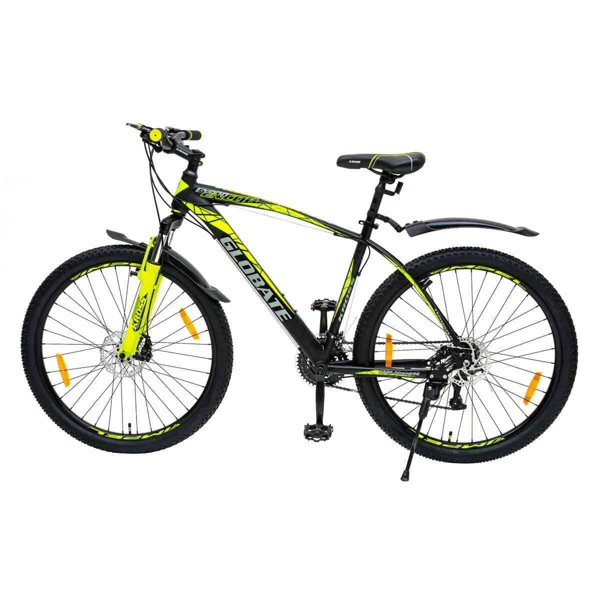 Kross Encod 27.5T Black Green 21-speed MTB cycle right side view