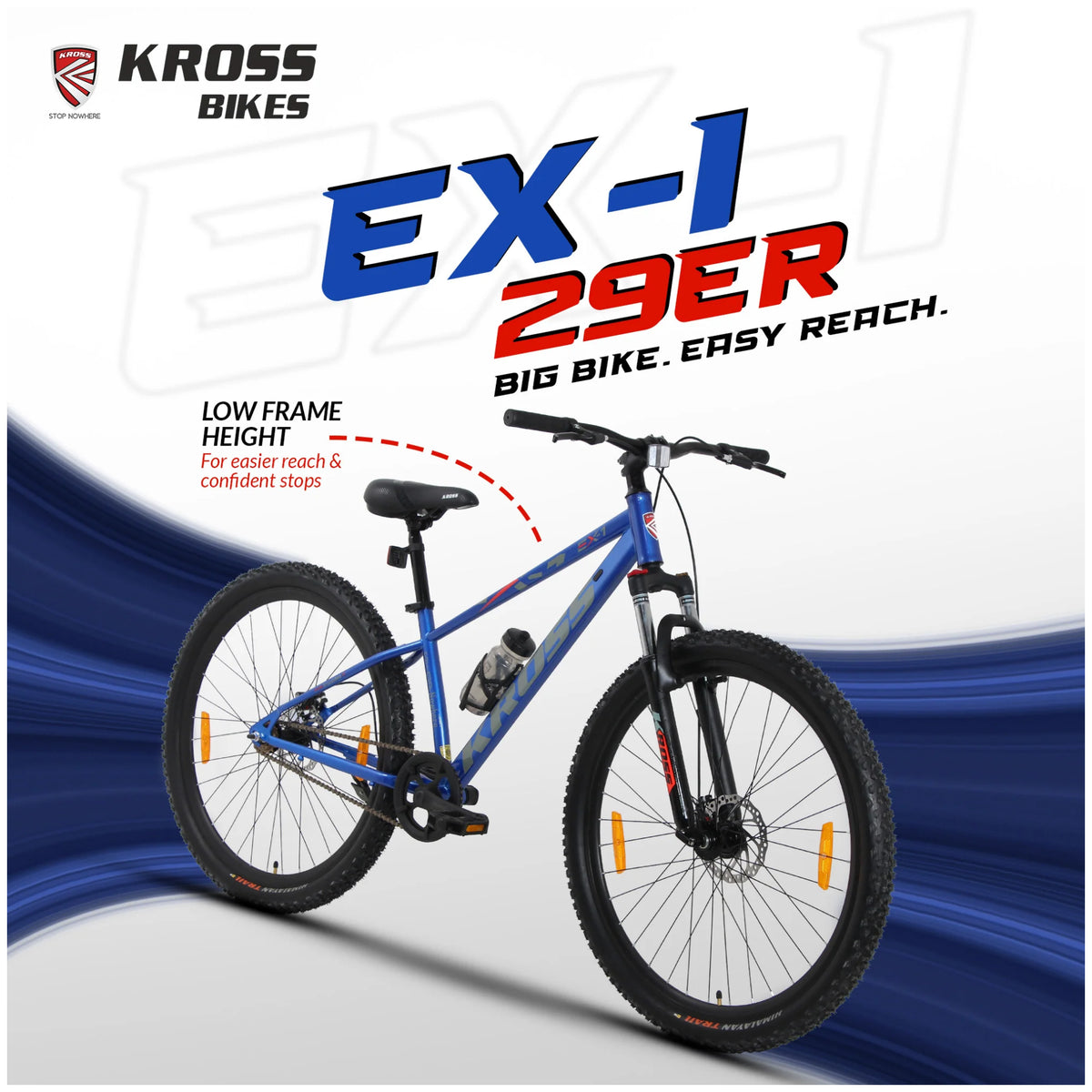 Kross EX-1 29T blue MTB bicycle