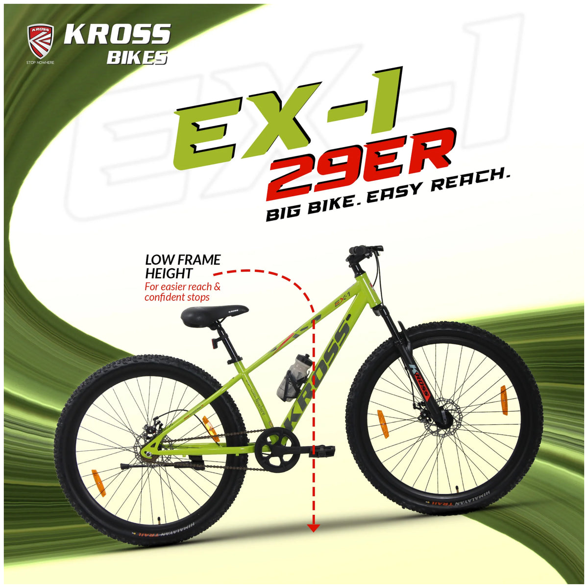Kross EX-1 29T green MTB bicycle