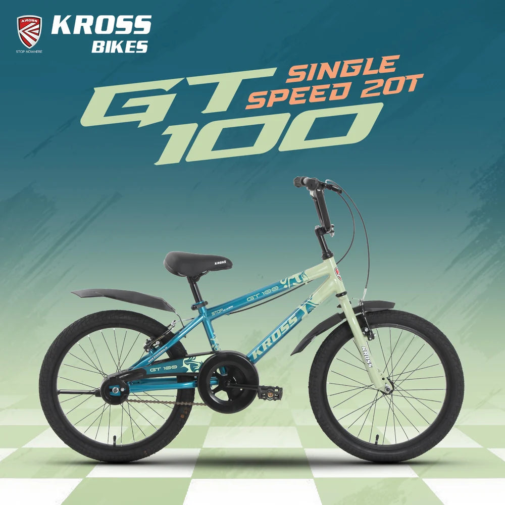Kross GT-100 20T green single speed bicycle