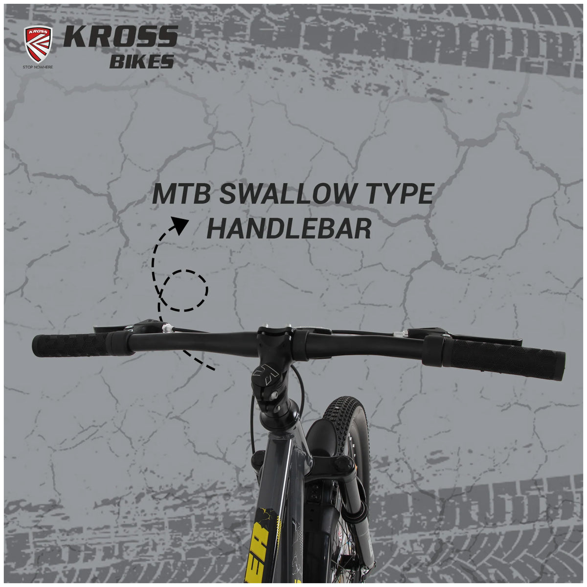 Kross Hitter 29T grey MTB swallow type handlebar