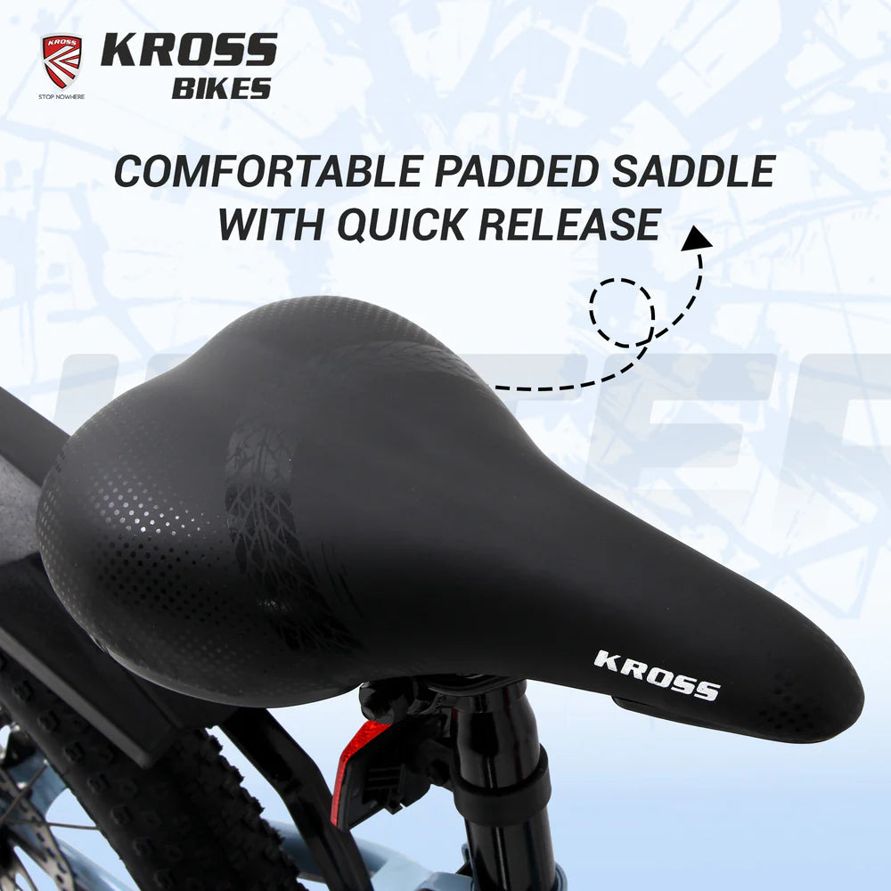 KROSS Hitter comfortable padded saddle with quick release