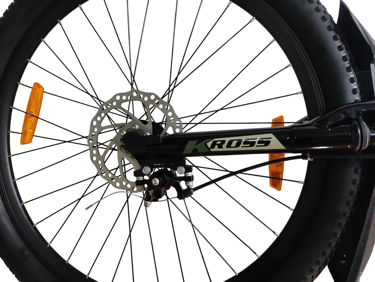 KROSS Hitter MTB rear wheel with disc brake and steel frame