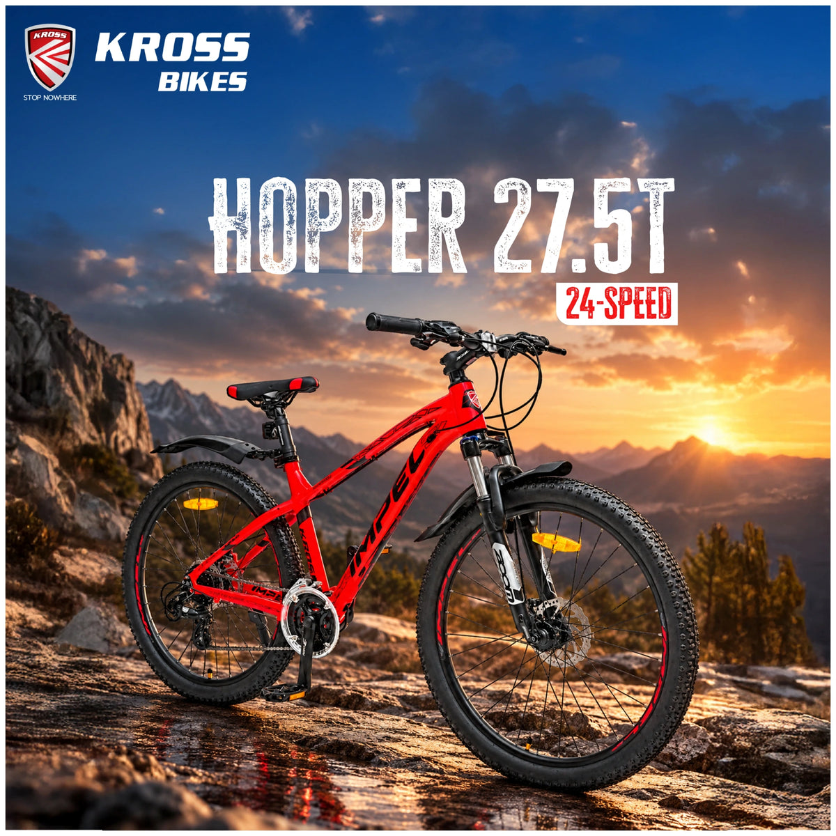 Kross Hopper 27.5T red 24-speed MTB cycle