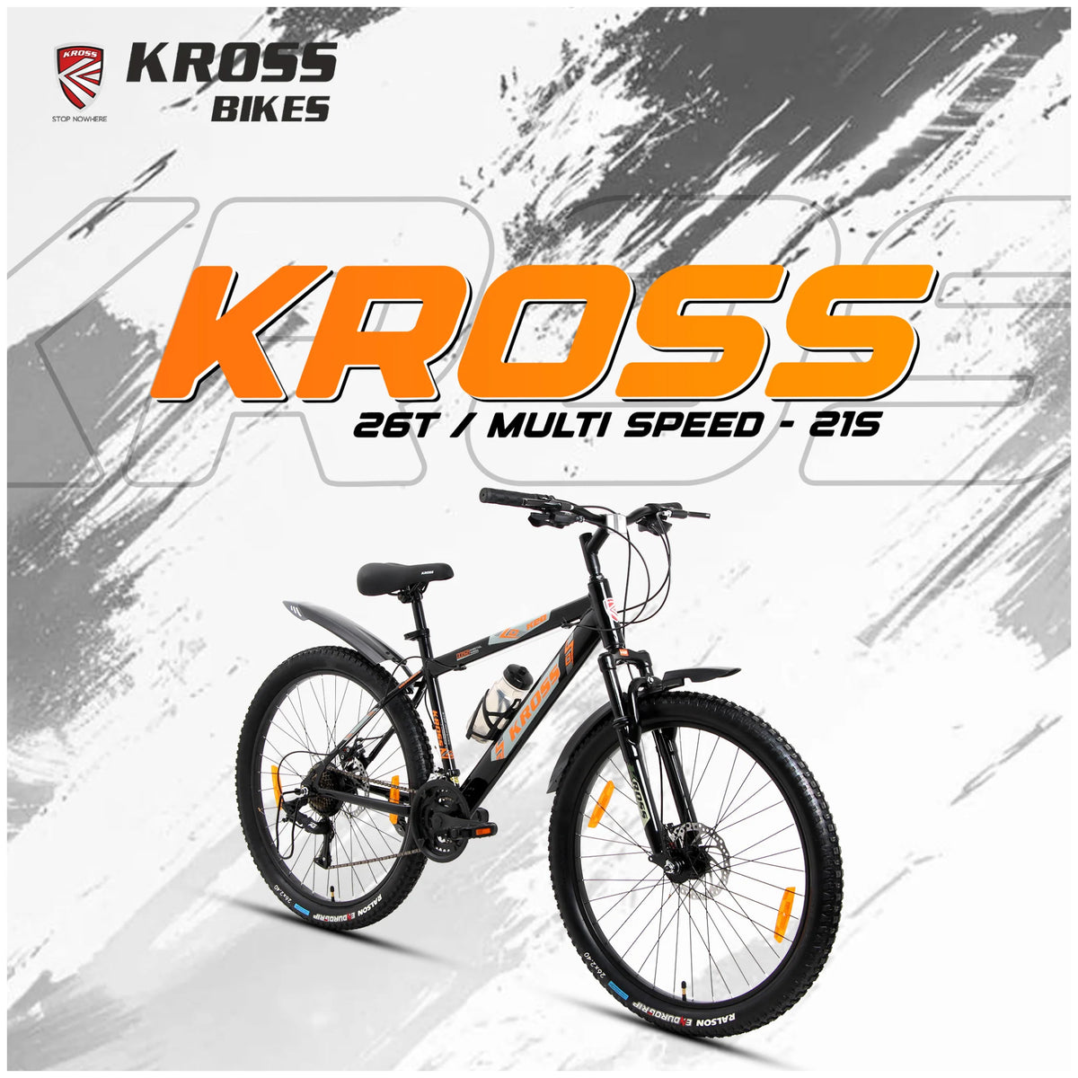 Kross K-20 Marbal 26T 21 speed mountain bicycle in black