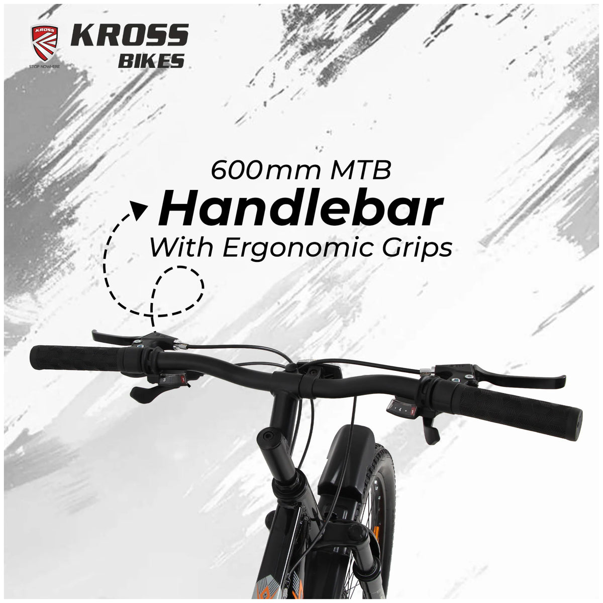 Kross K-20 Marbal 26T MTB cycle with 26 x 2.40 nylon tyres