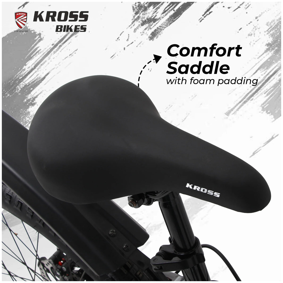 Kross K-20 Marbal 26T MTB cycle comfort saddle with foam padding