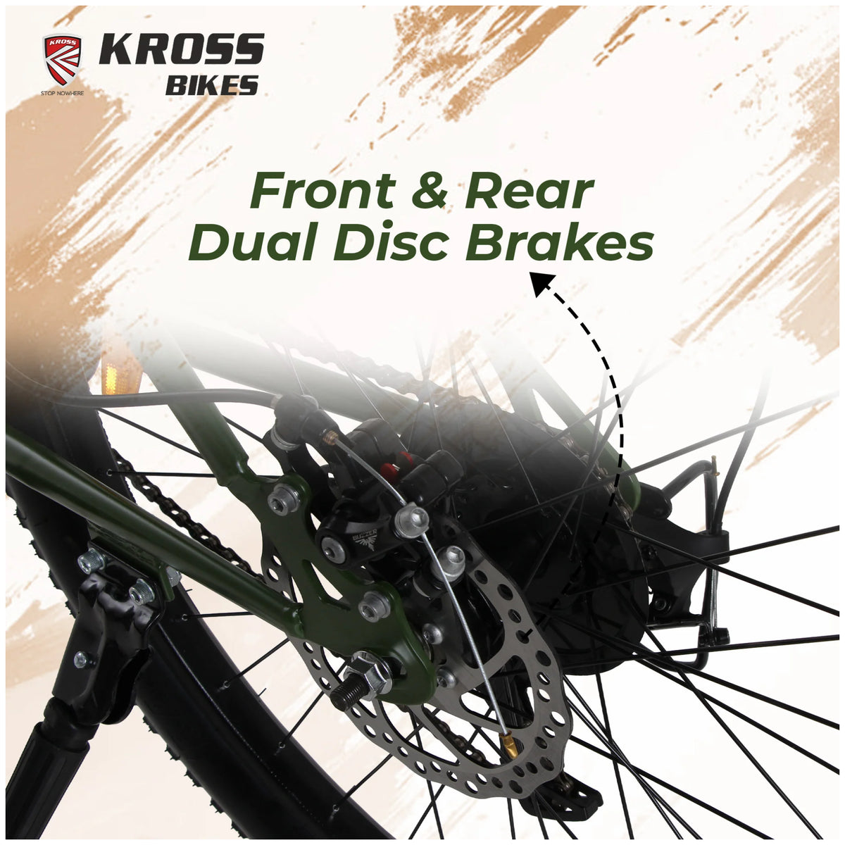 Kross K-20 Marbal 26T MTB bicycle with front and rear dual disc brakes