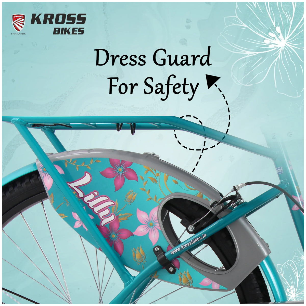 Kross Lilly 26T city bicycle with rear dress guard