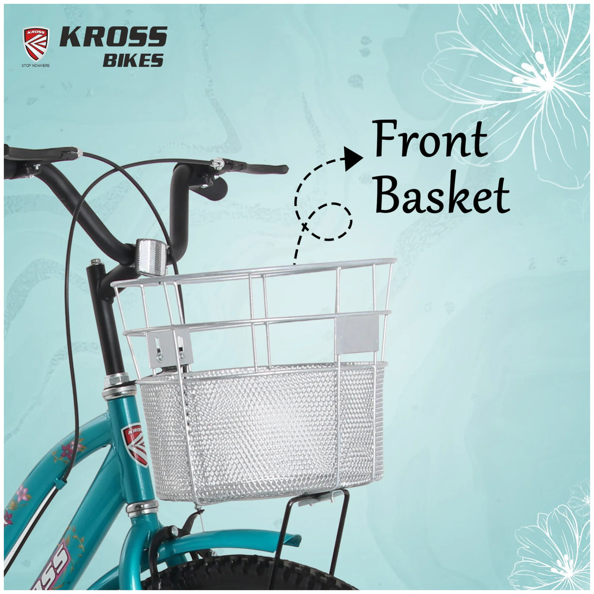 Kross Lilly 26T city bicycle with front metal basket