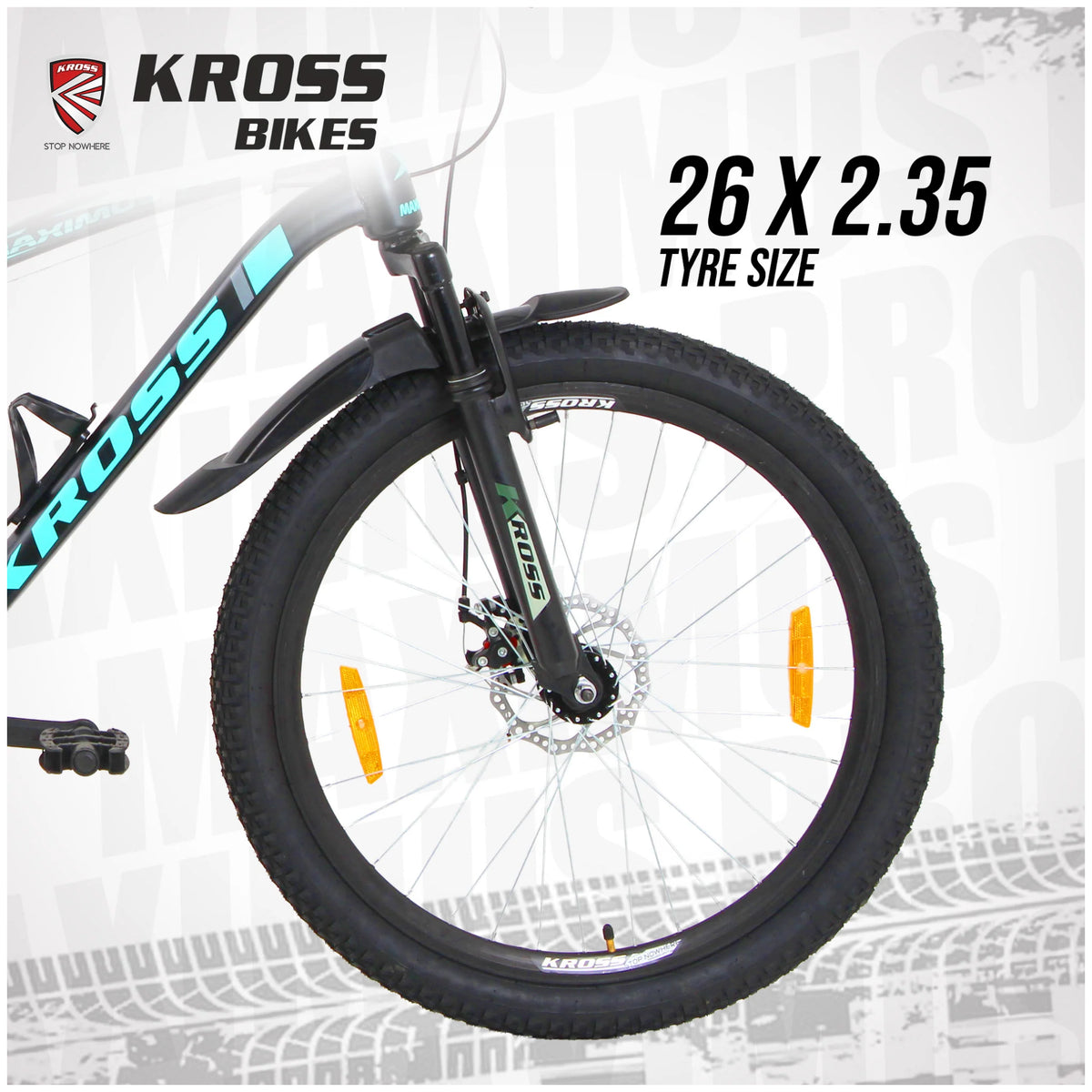 Kross Maximus Pro 26T black blue 26 x 2.35 MTB tyre
