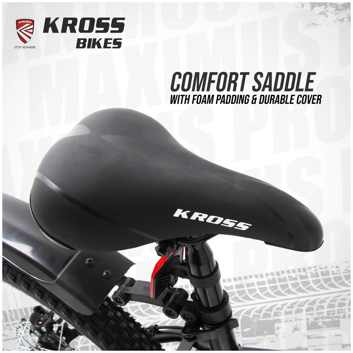 Kross Maximus Pro 26T black blue comfort saddle