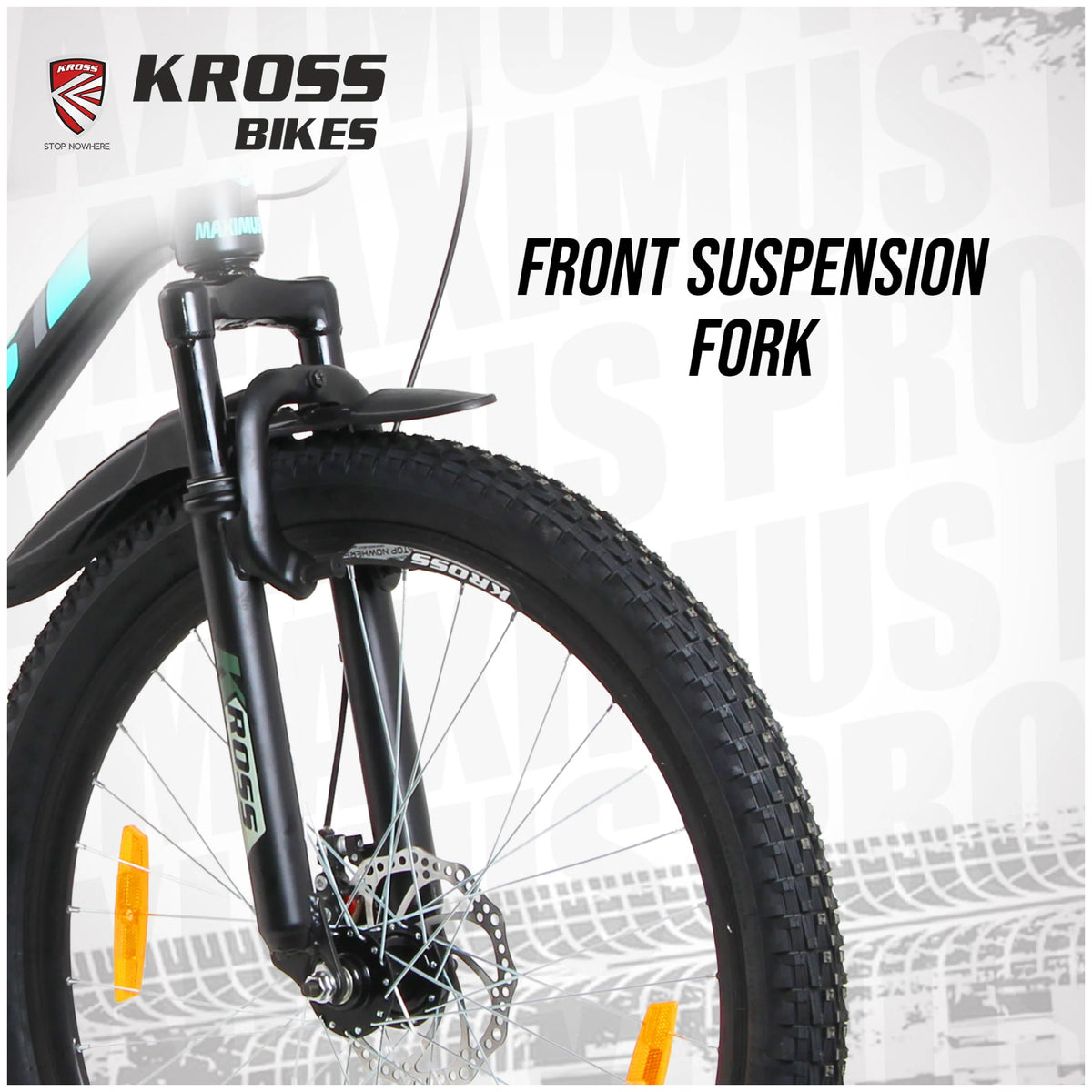 Kross Maximus Pro 26T black blue front suspension fork