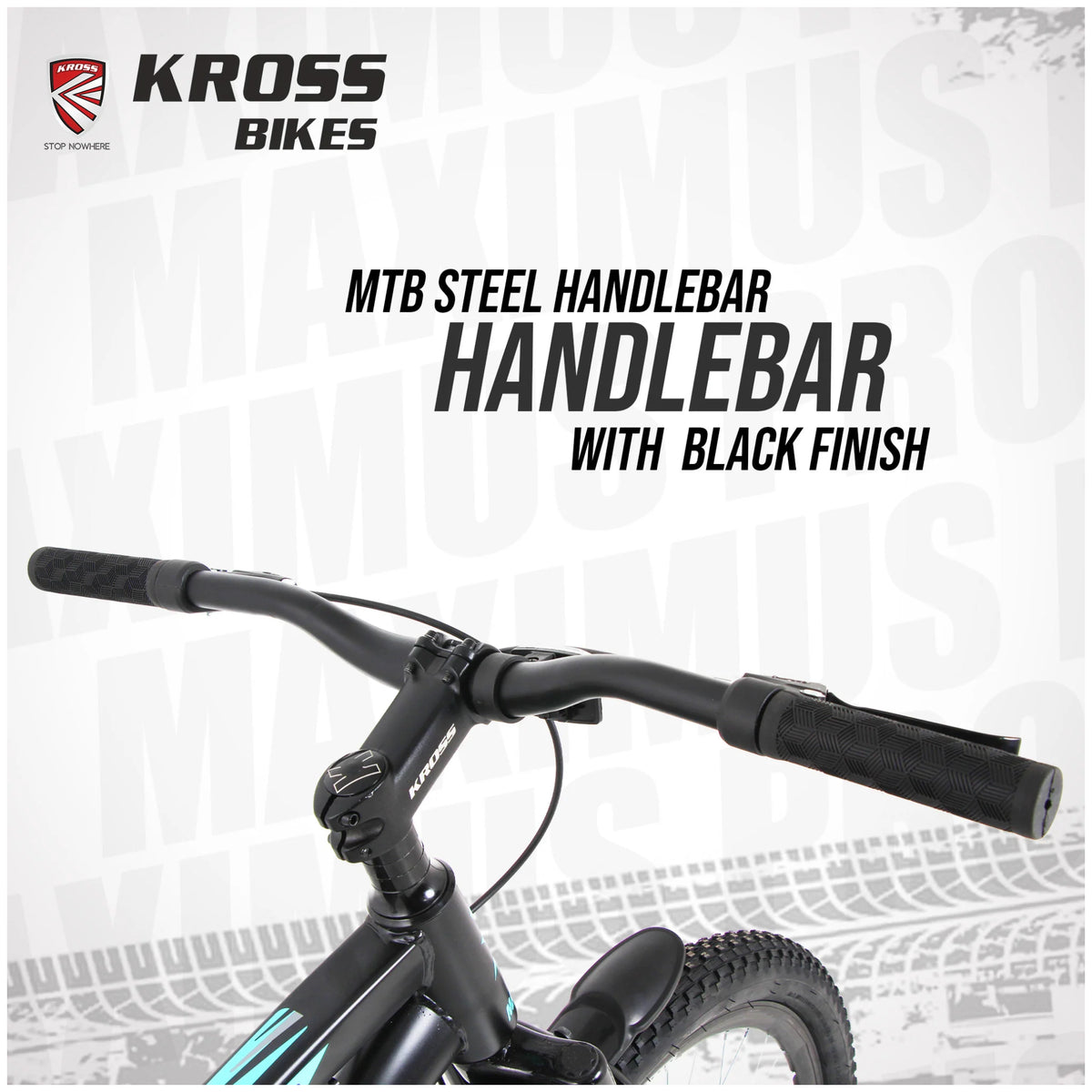 Kross Maximus Pro 26T black blue MTB steel handlebar