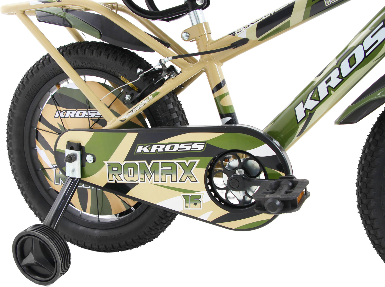 Kross Romax Kids Cycle Chain Cover and Training Wheel Detail