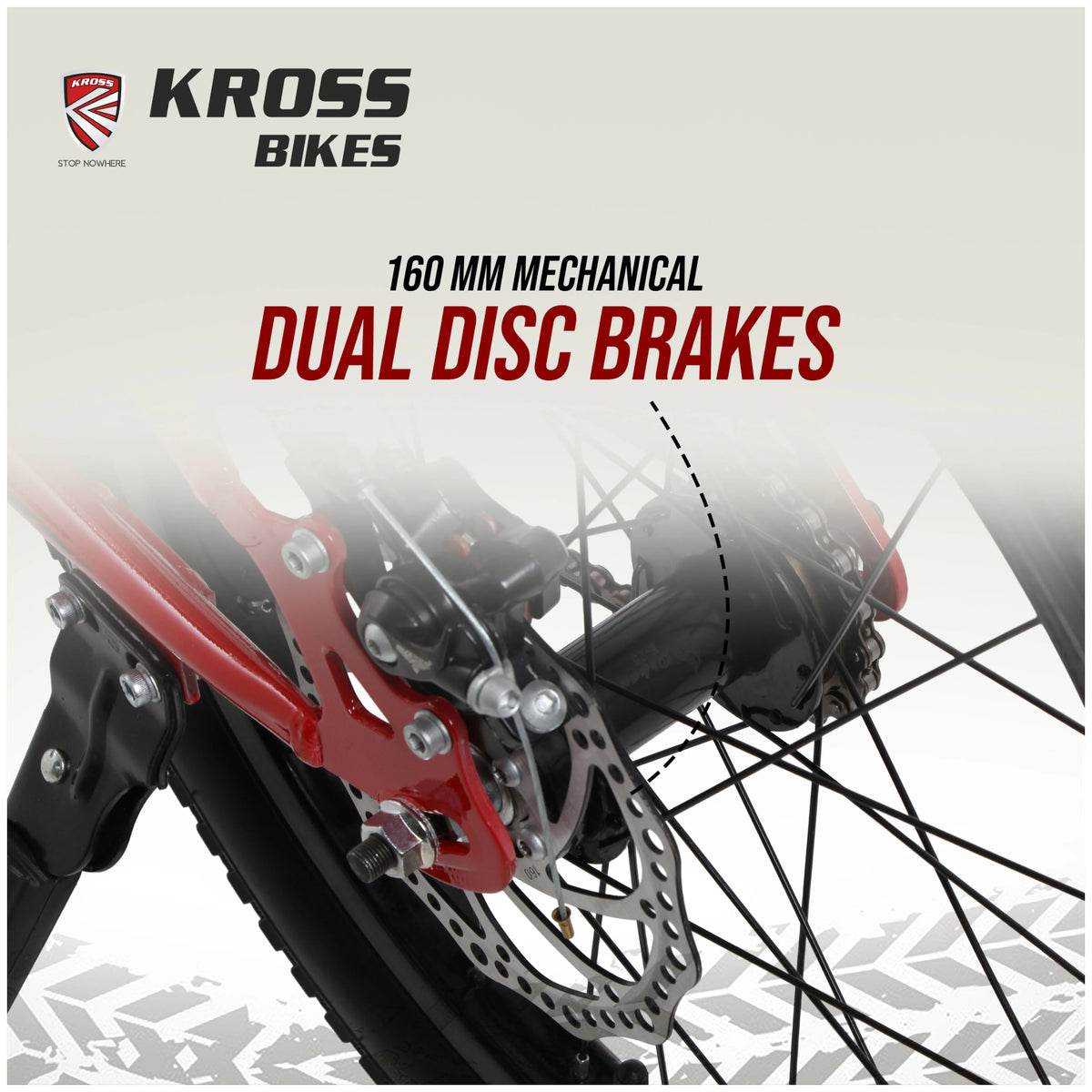 Kross Tronin 20T 160 mm mechanical dual disc brake system
