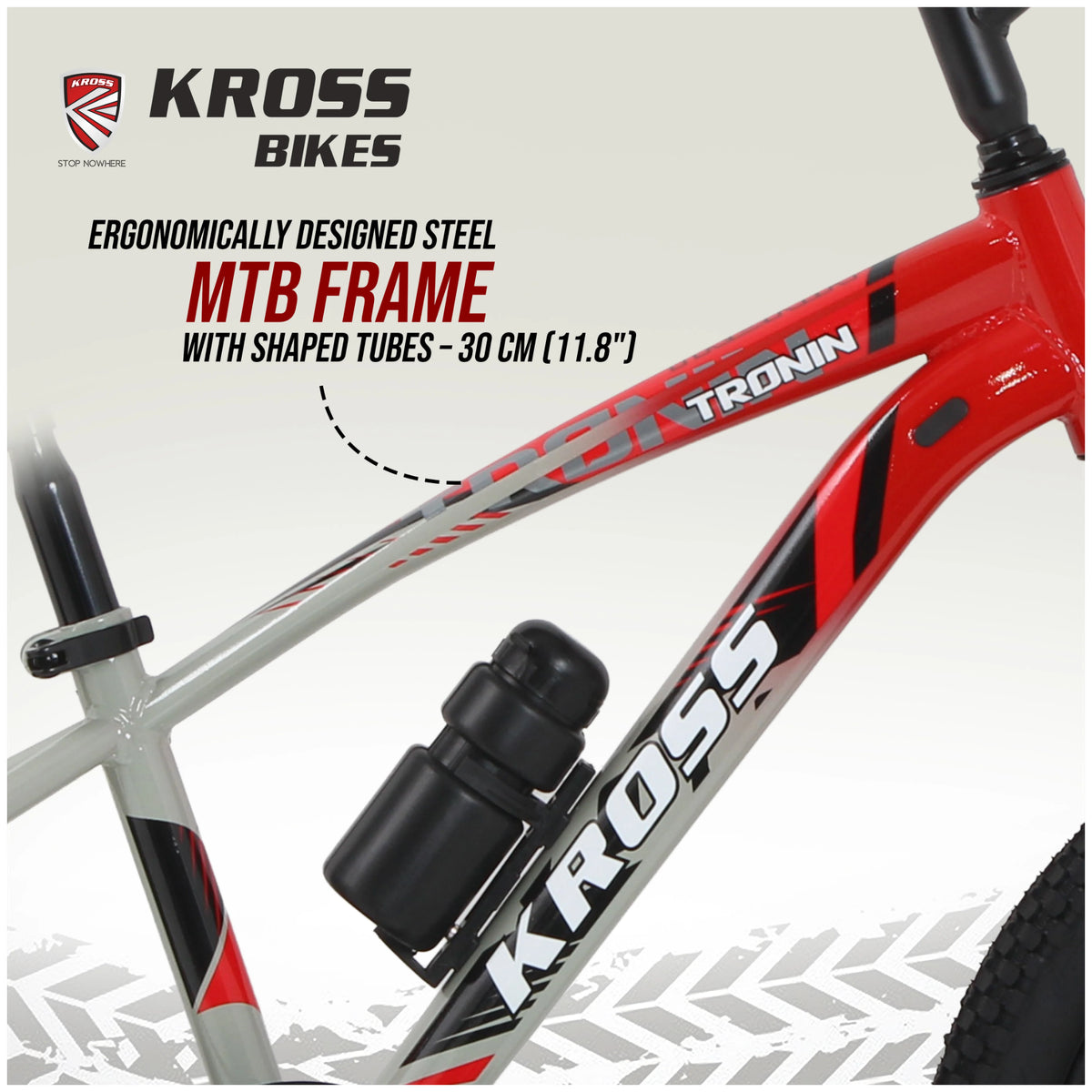 
Kross Tronin 20T steel MTB frame with shaped tubes and 30 cm frame size