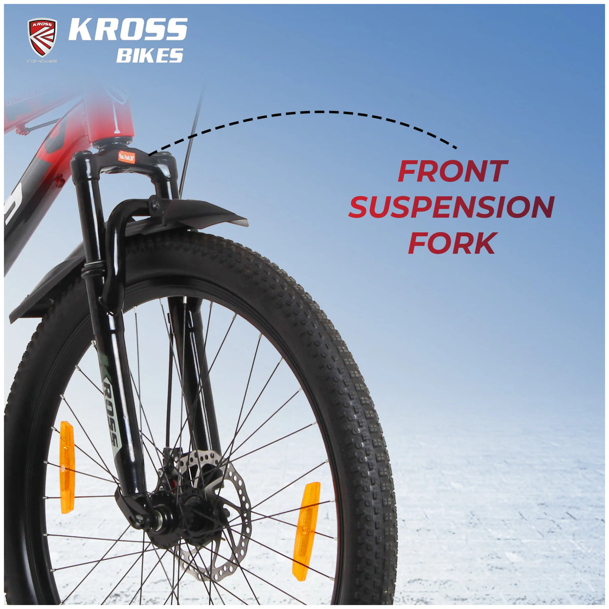Kross Turbo Pro 26T red front suspension fork