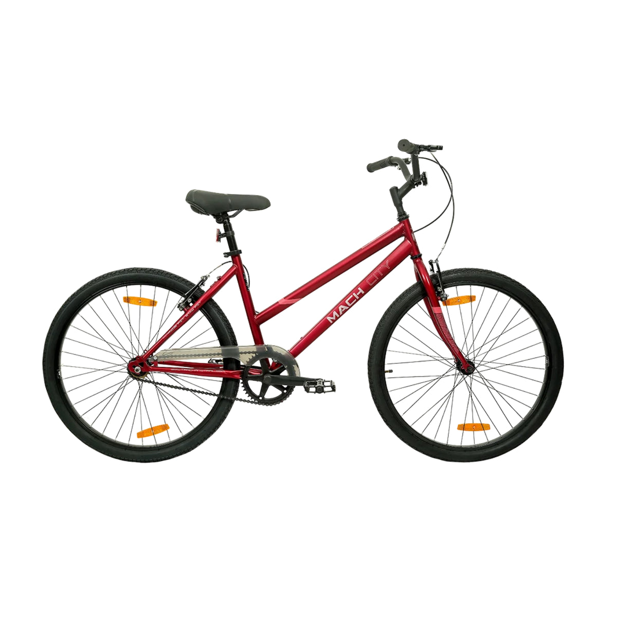 Mach City iBike Women 26T Red single speed city cycle