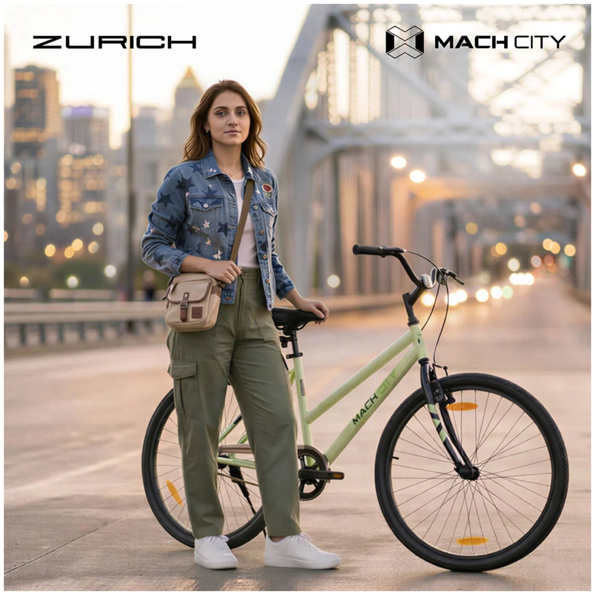 Mach City Zurich Ladies 26T Single Speed City Cycle | Aqua Green