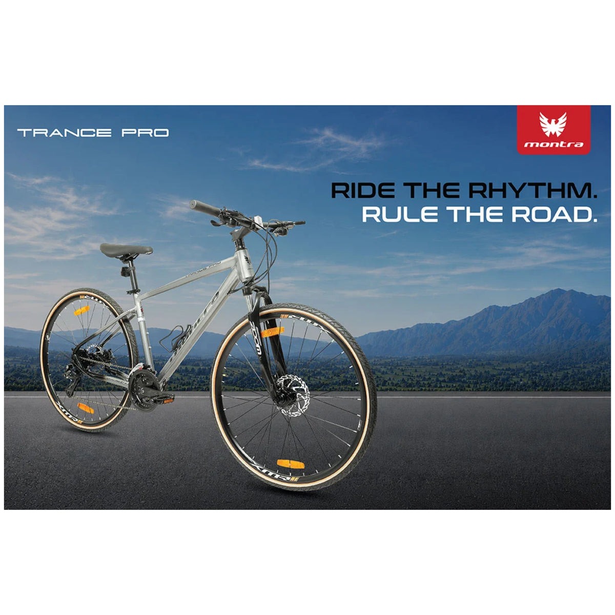 Montra Trance Pro 700C hybrid cycle ride on road