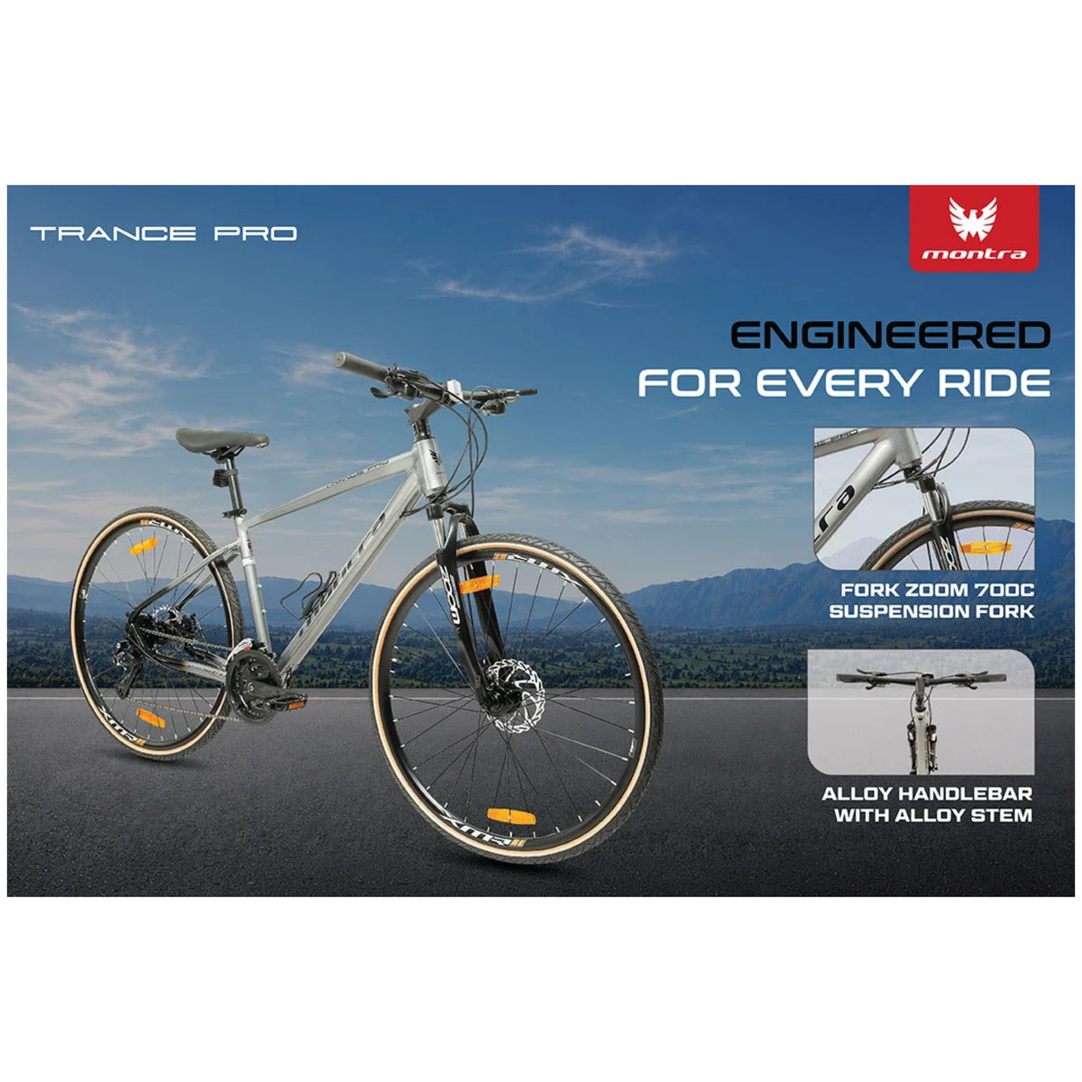 Montra Trance Pro 700C hybrid cycle tyres and alloy rim