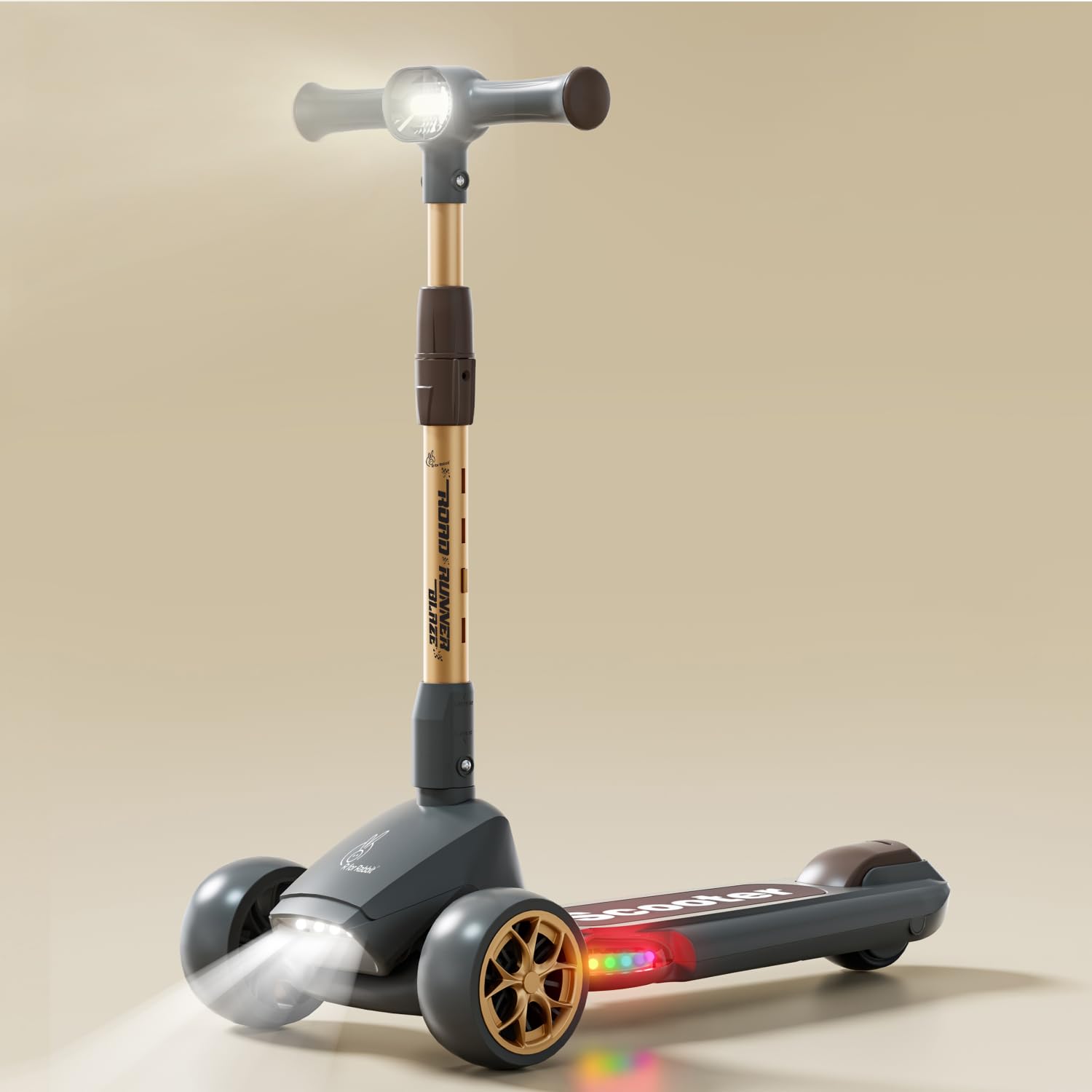 R for Rabbit Road Runner Blaze kids scooter with LED wheels and front light