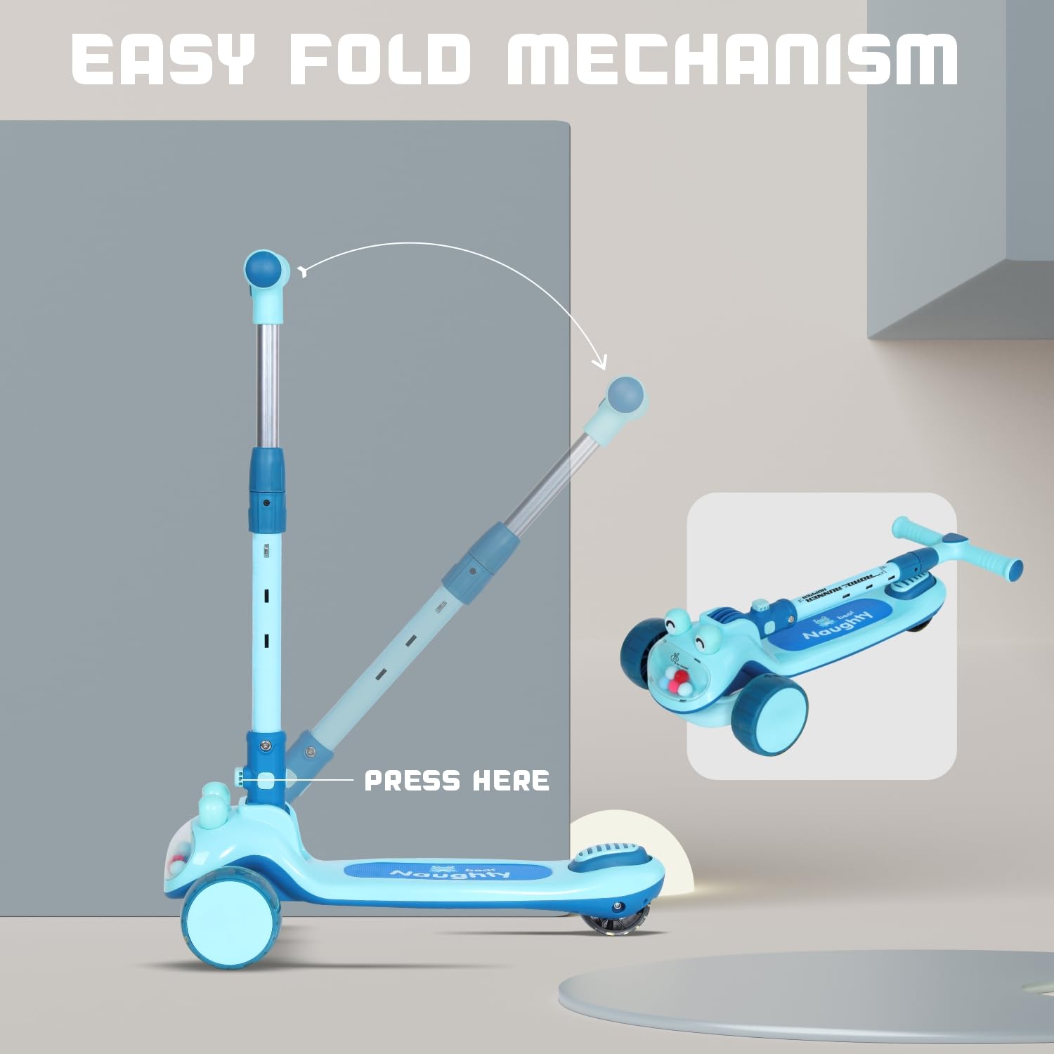 R for Rabbit Road Runner Hopper easy fold mechanism scooter