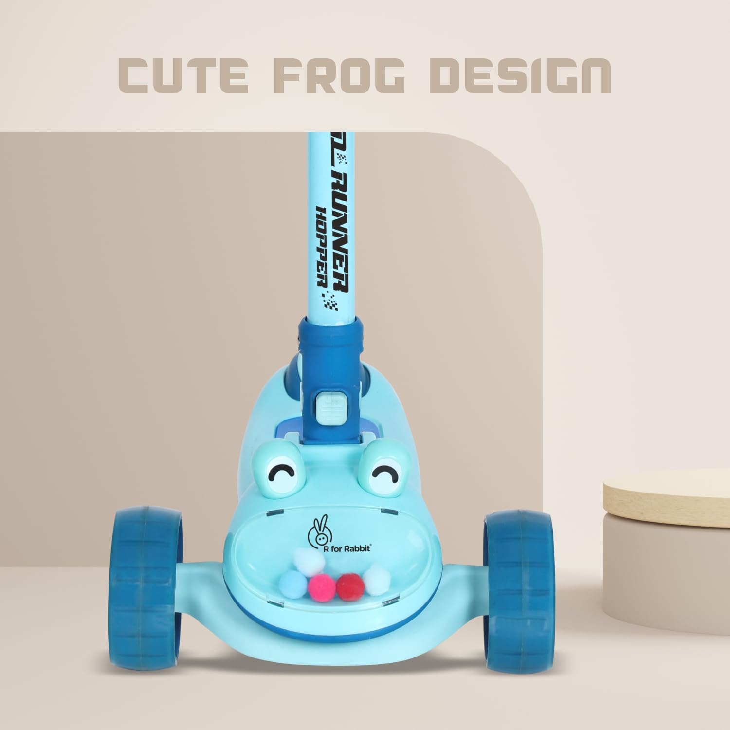 R for Rabbit Road Runner Hopper cute frog design kids scooter