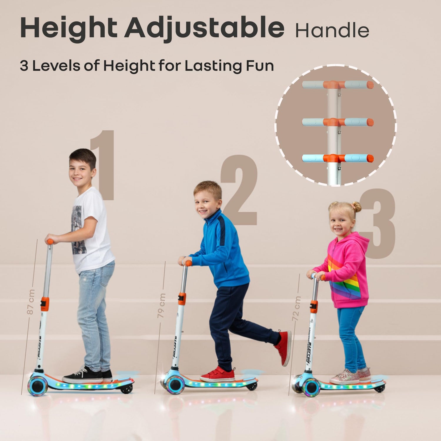 R for Rabbit Stellar 3 level height adjustable kids scooter