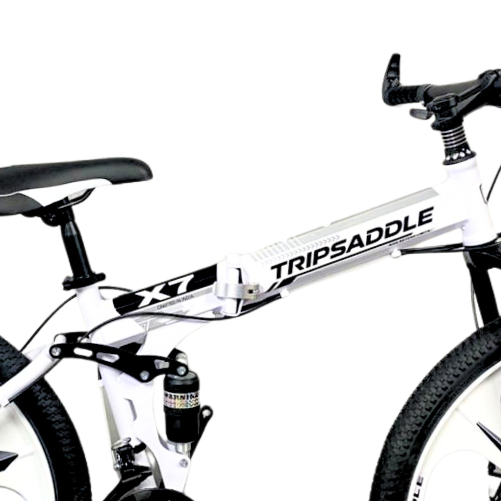 TRIPSADDLE X7 26T Folding Cycle White 21 Speed | Best Foldable