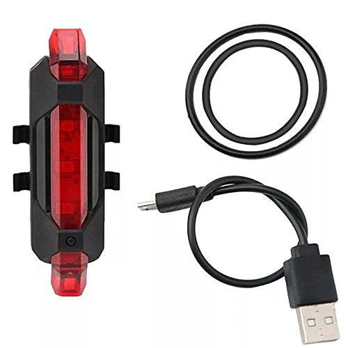 "Cycle back light with included USB charging cable and multiple light modes"
