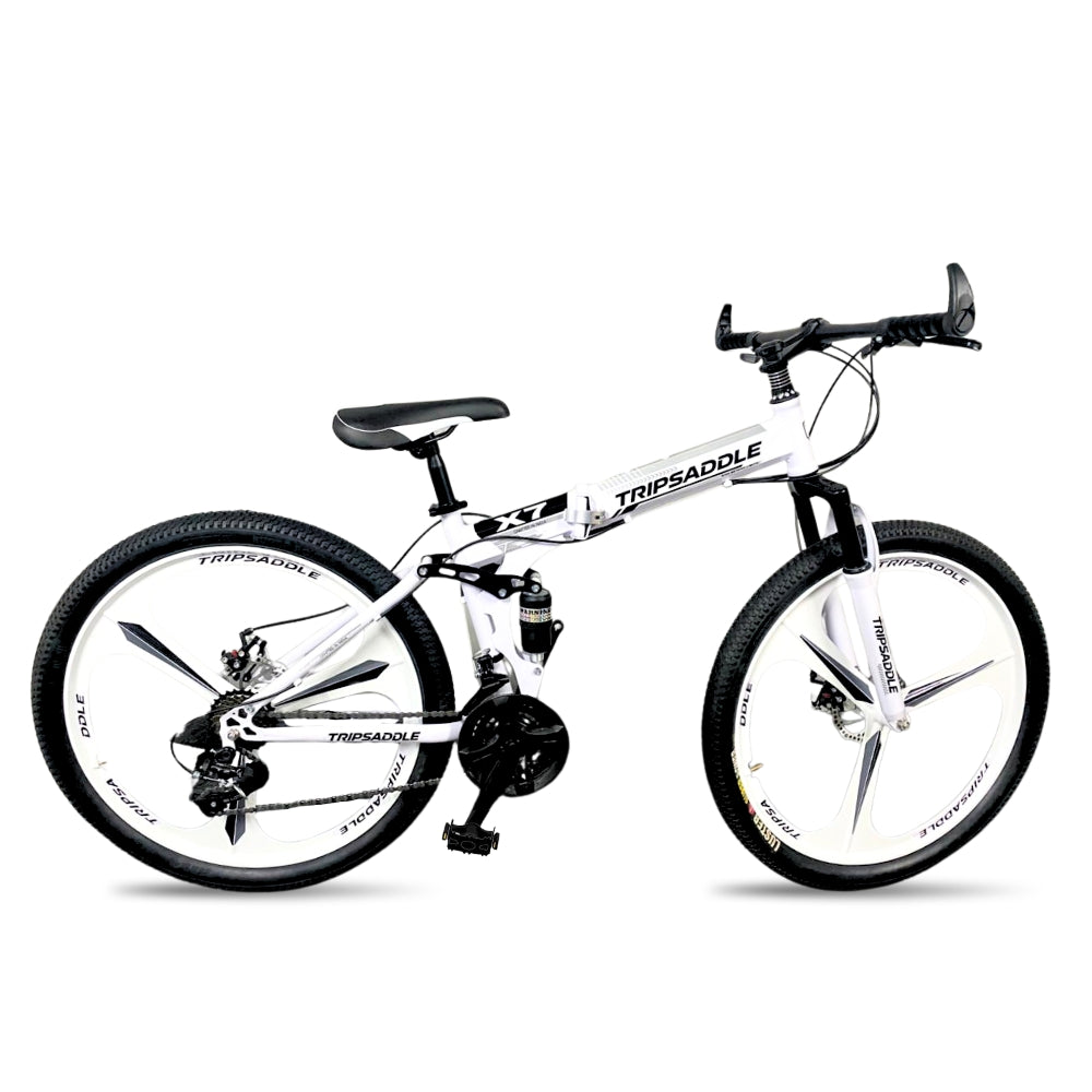 TRIPSADDLE X7 26T Folding Cycle White 21 Speed | Best Foldable